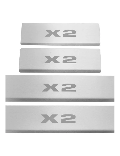 nakladki-progowe-BMW-X2-F39-stal-nierdzewna-mat-grawer-szczotkowana-stal.webp