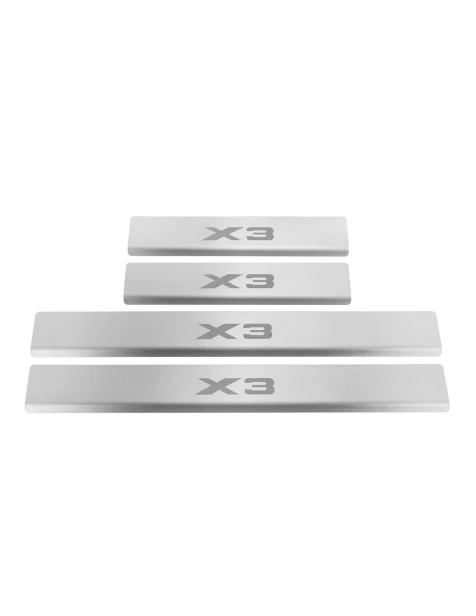 nakladki-progowe-BMW-X3-stal-nierdzewna-mat-grawer-szczotkowana-stal.webp