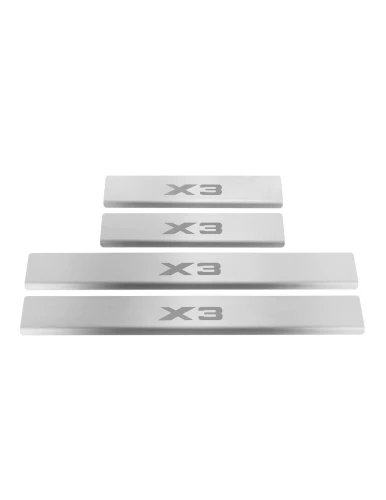 nakladki-progowe-BMW-X3-stal-nierdzewna-mat-grawer-szczotkowana-stal.webp